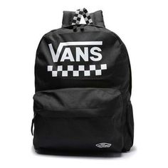 (WMNS) Vans Street Sport Realm Backpack 'Black' VN0A49ZJ56M Vans Black, Pink Backpack, Black Backpack, Backpacks, Black