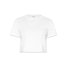 Women's basic cropped loose tee made with lightweight, ultra-comfortable soft jersey. Style detail includes crew neckline & raw hem on the bottom. 100% Cotton Care Instructions Machine wash cold, gentle cycle, with like colors. Tumble dry low. Cropped White Tee, Roblox Clothes, Plain White Tee, Jersey Style, Loose Tees, Plain Tees, Preppy Outfit, Womens Basic, White Crop Top