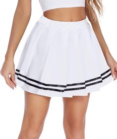 None High Waist Pleated Skirt For School, High Waist Stretch Skirt For School, High Waist Stretch Mini Skirt For School, Summer School Pleated Stretch Skirt, Trendy Flared School Skirt, Summer School Mini Pleated Skirt, Trendy Flared Skirt For School, High Waist Cotton Mini Skirt For Party, Pleated Mini Skirt For School