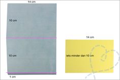 the measurements of two sheets of paper are shown