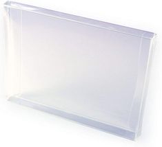 an empty clear plastic box on a white background