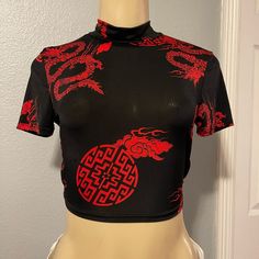 New Very Sexy And Comfy. Edgy Red Tops For Club, Red Stretch Edgy Top, Edgy Red Crop Top For Summer, Fitted Red Top In Edgy Style, Red Casual Tops For Club, Red Fitted Crop Top For Club, Chic Red Crop Top For Club, Fitted Red Crop Top For Club, Edgy Red Top For Night Out