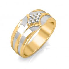 two tone gold and white diamond ring