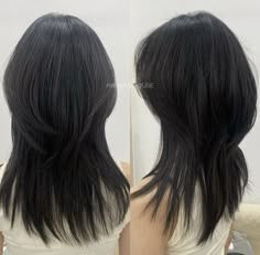 Octopus Haircut Long Hair Korean, Short And Long Haircut, Mullet Layers, Mullet Long Hair, Layer Mullet, Korean Wolf Cut, Haircut Ideas Trendy, Pretty Hair Cuts, Cute Wolf