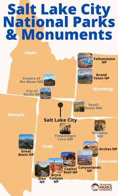 the salt lake city national parks and monuments map