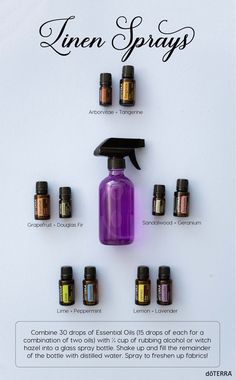 Lavender Essential Oil Uses, Lavender Room Spray, Doterra Essential Oils Recipes, Homemade Essential Oil, Essential Oil Spray, Diy Essentials, Essential Oil Diffuser Blends, Doterra Oils