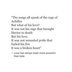 a poem written in black and white with the words love has always been more powerful than a