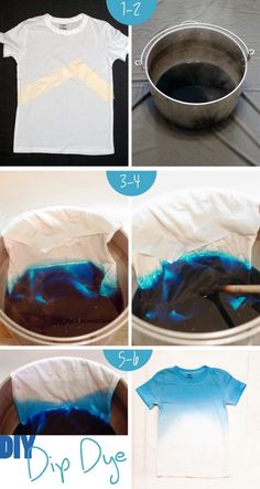 instructions for how to make an ombreed t - shirt