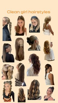 Clean Girl Hair, Clean Girl Hairstyle, Preppy Hairstyles, Vietnamese Hair, Cute Hairstyles For School, Girl Hairstyle