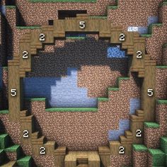 Minecraft Crops Layout, Circle Entrance Minecraft, Cool Minecraft Things To Build, Minecraft Base Blueprints, Minecraft Builds Blueprints, Helpful Minecraft Builds, Minecraft Inspiration Houses, Building Tips Minecraft, Minecraft Random Builds