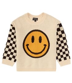 From Originality, this sweater features:Round neckline Long sleeves with checkered pattern Smiley face on front middlePullover stylingMade of nylon/rayon/polyester Machine wash/line dry Imported. Smiley Sweater, Outfit Goals, Checkered Pattern, Dillard's, Smiley Face, Dream Wardrobe, Shopping List, Pullover Styling, Smiley