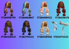 the wigs are all different colors and sizes for each hairdow in this game