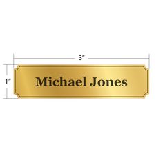 michael jones name plate with measurements