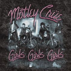 Motley Crue Girls Girls Girls Mineral Wash T-Shirt Rock out with the iconic Motley Crue Girls Girls Girls T-Shirt! With its bold graphic and soft fabric, this shirt is perfect for any fan of the legendary band. Show off your love for rock and roll and add this must-have piece to your wardrobe today! Officially Licensed Cotton/Polyester Blend Short Sleeves Printed in the U.S.A. with eco-friendly inks Machine Washable Listed in adult unisex sizes ** This product ships direct from the manufacturer Band Logo T-shirt For Concert, Grunge Band Logo Tops, Motley Crue, Girls T Shirt, Girls Tshirts, Rock And Roll, Soft Fabric, Soft Fabrics, Eco Friendly