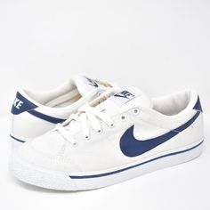 2003 Nike All Court Canvas “Midnight Navy” Women 9.5. Brand New In Box Few Dirt Marks Present On The Uppers 100% Authentic. Fast Shipping All Sales Final White Shoes Women, Midnight Navy, Navy Women, Navy Color, White Nikes, White Sneakers, Cute Shoes, Womens Shoes Sneakers, Navy And White