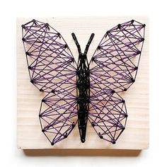 Small String Art Kit - Butterfly Knot Really Art Butterfly String Art, Diy String Art, Nail String, Art Papillon, String Crafts, Art Butterfly, String Art Diy, Art Kits, Art Kids