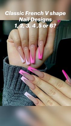 Tapered Nail Designs, Pink Acrylics Coffin, Coffin Nail Ideas French Tip, Spring Nails Acrylic Coffin Long, Acrilyc Nails Design Ideas, Medium Coffin Shape Nails, Acrilyc Nails Ideas, Hot Pink Nails Acrylic, Long Coffin Nail Ideas