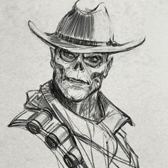 Some late night scribbles while watching @fallout - the Ghoul is my fav - @waltongogginsbonafide is crushing it! #fallout #sketchbook #sketch #ghoul Fallout Ghoul Art, Fallout Sketch, Fallout Character Design, The Ghoul Fallout, Fallout Ghoul, Ghoul Fallout, Cooper Howard, Western Sketches, Western Gunslinger Art