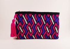 🧶 %100 Handmade 📐 Dimensions:   L : 28cm / 11 inches                                W: 17 cm / 6.7 inches 🔑 Closing       :   Zipper Handmade Multicolor Crochet Clutch Bag, Handmade Pink Cosmetic Bag For Travel, Multicolor Crochet Pouch Bag, Handmade Purple Clutch Shoulder Bag, Rectangular Crochet Clutch For Daily Use, Multicolor Woven Rectangular Clutch, Pink Woven Crochet Bag As Gift, Pink Crochet Woven Bag Perfect For Gifts, Pink Woven Crochet Bag Gift