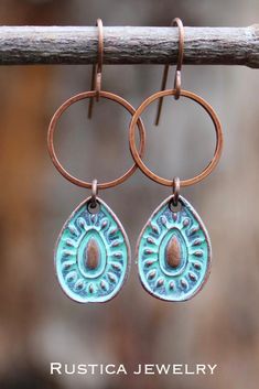 Small patina copper teardrops with antiqued copper accent ring. #PatinaCopperEarrings #TeardropCopperEarrings #SmallBohoEarrings #PatinaCopperJewelry #TeardropEarrings #Giftsforher #Handmadejewelry Blue Teardrop Copper Earrings, Blue Copper Teardrop Earrings, Bohemian Teardrop Earrings For Pierced Ears In Copper, Bohemian Teardrop Copper Earrings For Pierced Ears, Bohemian Teardrop Earrings In Copper, Bronze Metal Teardrop Earrings, Bronze Teardrop Copper Earrings, Bronze Copper Teardrop Earrings, Blue Teardrop Earrings With Patina