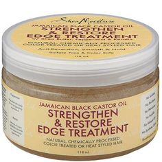 Jamaican Black Castor Oil Strengthen, Grow & Restore Edge Treatment provides a touchable hold while nourishing edges. Effectively blocks humidity, while controlling reversion and flyaway hair around edges for sleek, frizz-free styles. Perfect for those who regularly color, straighten, perm or heat style their hair, as well as kinky, curly or wavy natural styles. Formulated with nutrient-rich Jamaican Black Castor Oil, certified organic Shea Butter and Peppermint to help promote growth by str Grow Edges, Edge Growth, Jamaican Castor Oil, Hair Steamers, Shea Moisture, Jamaican Black Castor Oil, Black Castor Oil, Organic Shea Butter, Shea Moisture Products