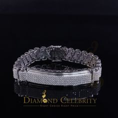 Diamond Celebrity Custom Label :15400W-A199DC Diamond Celebrity is dedicated to sustainability throughout our entire product cycle. This 925 Sterling Silver CZ Fashion Style bracelet weighs the metal weight of 53.20 gm and the cubic zirconia weight of  20 ct. It comes with an elegant design that makes it perfect for everyday wear. This bracelet features high-quality materials that make it durable, long-lasting, and strong. These Bracelets are Hypoallergenic and suitable for sensitive skin, nicke Silver Diamond Bracelet, Shape Fashion, Silver Diamond Earrings, Silver Diamond Ring, Cz Bracelet, Bracelet Metal, Bracelets Gold Diamond, Moissanite Earrings, Custom Label