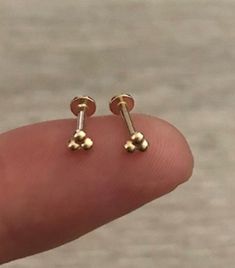 "14k Gold Internally Threaded Flat Back Disc Labret Studs * 1 piece * 14k Gold * Triangle Ball Size: 3mm * 18 Gauge * Post Length: 6x1mm (18 gauge, 1/4\") * Threaded Post with 3mm Round Flat Back" Gold Flat Piercing, Nickel-free 14k Yellow Gold Cartilage Earrings, Dainty Nickel-free 14k Gold Piercings, Tiny Yellow Gold Sterling Silver Piercings, Dainty 14k Gold Nose Studs, Dainty Yellow Gold Tiny Nose Studs, Dainty Yellow Gold Nickel-free Cartilage Earrings, Dainty Nickel-free Yellow Gold Cartilage Earrings, Tiny Dainty 14k Gold Nose Studs