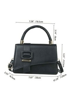 Bag For Love - Buckle Decor Flap Square Bag - Women Satchels Product Description Color Black Quantity 1 piece Coating 100% Polyurethane Composition 100% Polyurethane Material PU Leather Size Chart INCH CM Size Bag Width Bag Height Bag Length Strap Length one-size 2.6 5.3 7.9 47.2 Size Bag Width Bag Height Bag Length Strap Length one-size 6.5 13.5 20 120 Similar Products h2 { text-align: center; } .red-box { width: 100%; display: flex; flex-direction: row; flex-wrap: wrap; justify-content: center Elegant Pattern, Small Crossbody Bag, Small Crossbody, Branded Handbags, Square Bag, Bag Women, Style Elegant, Olivia Mark, Luxury Handbags