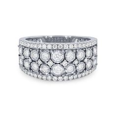 Full of glamour and sparkle, this fashion band features multiple rows of round brilliant cut diamonds totaling 0.86 carats. Diamonds Direct, Diamond Band, Round Brilliant Cut Diamond, Round Brilliant Cut, Diamond Bands, Brilliant Cut Diamond, Round Brilliant, The Row, Diamond Cuts