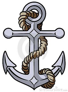 an anchor with rope and knots