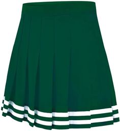 Msu Tailgate, Cheerleader Skirt, Knife Pleated Skirt, Striped Knee High Socks, Uniform Skirt, Knife Pleat, Cheerleading Uniforms, Cheer Uniform, Green Flats