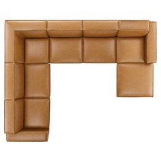 Modway Restore 7-Piece Vegan Leather Sectional Sofa-9 Tan Sectional, Living Room Sectional Sofa, Custom Living Room, Sectional Sofas Living Room, Leather Sectional Sofa, Room Update, Ottoman Sofa, Lounge Area, Modway Furniture