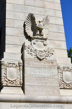 an eagle on the side of a building