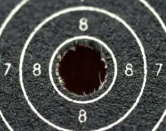 a close up shot of a target with numbers on it