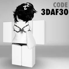 an animated image of a woman with her hands in her pockets and the words code 3daf0