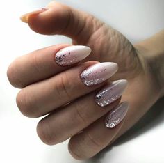 Nude Nails With Glitter, Ombre Nail Colors, Nude Nail Art, American Nails, Nails With Glitter, Nude Nail, Matte Nails Design, Colorful Nail Designs, Halloween Nail Art