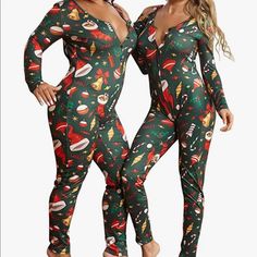 Brand New Sexy Christmas Jumpsuit Size Medium Listing Is For One Outfit. Fitted Christmas Jumpsuits And Rompers, Fitted Jumpsuits And Rompers For Christmas, Fitted Holiday Jumpsuits And Rompers, Christmas Jumpsuit, Plus Size Sleepwear, Pajama Outfits, White Jumpsuit, Christmas Pajamas, Sleepwear Women