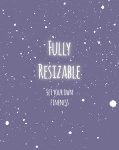 the words fully resizable set your own fitness on a purple background with snow flakes