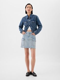 Denim Cargo Mini Skirt Cheap Cutoff Denim Skirt, Cheap Summer Denim Skirt With Cargo Pockets, Cheap Casual Denim Blue Cargo Skirt, Cheap Fitted Short Denim Skirt, Zara High Rise Cheap Denim Skirt, Cheap Denim Blue Pleated Denim Skirt, Cheap Zara High-rise Denim Skirt, Cheap Mini Denim Skirt For Streetwear, Affordable Blue Button-up Denim Skirt