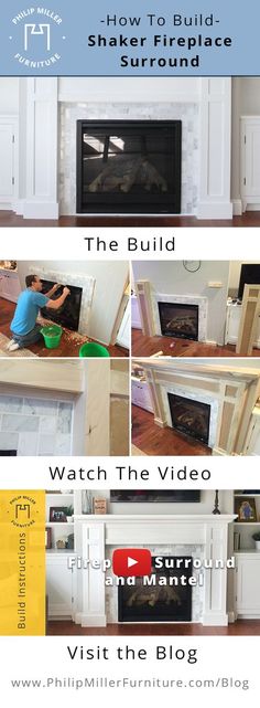 the instructions for how to build a fireplace surround