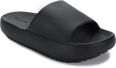 PRICES MAY VARY. Made with skin-friendly durable EVA material,super lightweight, breathable Ergonomic design, fitting angle balances the pressure,with roomy toe box wraps around the whole foot absorbing impact to protect your toes safe Built with 1.7 inch thick sole enhance cushioning just like walking on cloud Unique biomechanically designed footbed support feet effectively and comfortably,reduce foot pain and pressure on the arches Thick slides concise style and solid design perfects for all s Cloud Slippers, Recovery Sandals, Pool Outdoor, Slides For Women, Barefoot Shoes, Foot Pain, Womens Slides, House Shoes, Beach Holiday