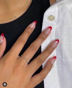 Nails Red, Tip Nails