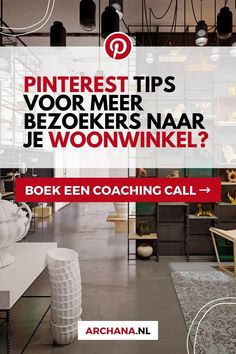 an ad for pinterest tips voor meer bezokers naar jewoonwnkeel