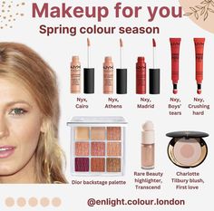 Spring Pallete, Light Spring Makeup, Spring Color Season, Warm Spring Makeup, True Spring Makeup, Warm Spring Palette, Warm Spring Color Palette, Feminine Tips