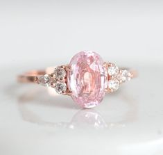 Sapphire Ring Rose Gold Sapphire Engagement Ring Rose gold | Etsy Rose Gold Oval Pink Sapphire Ring, Oval Rose Gold Pink Sapphire Ring, Oval Pink Sapphire Ring In Rose Gold, Rose Gold Oval Sapphire Ring With Brilliant Cut, Rose Gold Engagement Ring Oval, Pink Sapphire Ring Rose Gold, Gold Engagement Ring Oval, Gold Sapphire Engagement Ring, Sapphire Engagement Ring Rose Gold