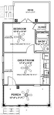 the floor plan for a two story house with an attached bathroom and living room area