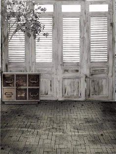 an old door with shutters and a tree in the center is featured for $ 297