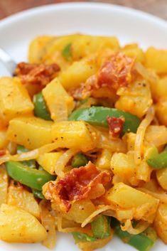 a close up view of some food on a plate