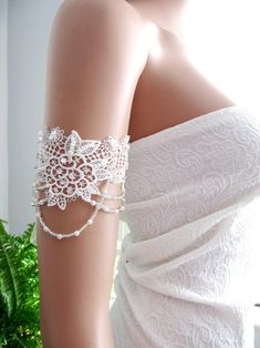 Bridal Arm Band Boho Wedding Off White Floral Lace Arm Cuff | Etsy Adjustable Lace Bridal Accessories For Ceremony, Lace Bridal Accessories For Ceremony, Fitted Lace Bridal Accessories For Wedding, Adjustable Lace Bridal Accessories For Wedding, Elegant Lace Bridal Accessories For Marriage, Elegant Lace Bridal Accessories For Wedding, Elegant Lace Bridal Accessories, Elegant Crochet Lace For Wedding, Boho Wedding Accessories