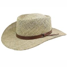 Stetson Gambler - Seagrass Straw Cowboy Hat - Hatcountry Country Style Straw Hat With Flat Bill For Outdoor, Classic Summer Straw Hat With Flat Bill, Classic Flat Bill Straw Hat For Summer, Western Panama Hat With Flat Bill For Summer, Classic Outdoor Straw Hat With Flat Bill, Western Style Panama Hat With Flat Bill For Summer, Country Style Summer Straw Hat With Flat Bill, Country Style Beach Fedora With Flat Bill, Classic Flat Bill Straw Hat For Outdoors